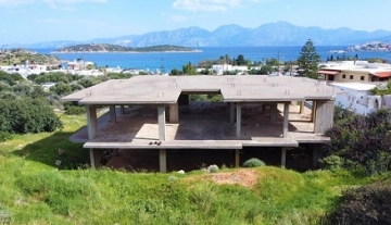ANUC5761 – Unfinished construction with panoramic view in Ammoudi, Aghios Nikolaos.